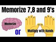 Video thumbnail for How do I memorize 7, 8,9 Times Tables