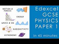 Video thumbnail for All of Edexcel PHYSICS Paper 1 in 45 minutes - GCSE Science Revision