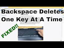 Video thumbnail for Backspace Key Deletes One Letter At A Time or Backspace Key Not Working - FIXED!!