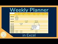 Video thumbnail for How to Make a Weekly Schedule in Excel - Tutorial