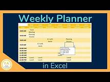 Video thumbnail for How to Make a Weekly Schedule in Excel - Tutorial