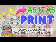 Video thumbnail for How to Print Savings Challenges, Trackers - Full Size, A5 & A6