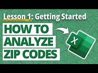 Video thumbnail for How to Analyze Your ZIP Codes with Microsoft Excel 💻 [Lesson: 1 of 11]