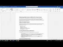 Video thumbnail for How to Customize Bullet Points in Microsoft Word: Increase Size & Change Color