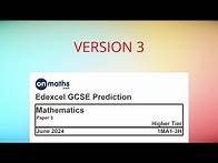 Video thumbnail for UPDATED June 2024 Predicted Maths GCSE Paper 3 Edexcel (Higher Paper 3) Calculator Exam 1MA1-3H
