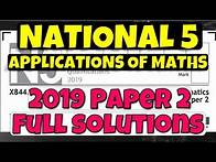 Video thumbnail for 2019 National 5 Applications Of Maths Paper 2 Full Solutions
