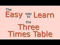 Video thumbnail for 3 Times Table: Easy way to learn the 3 times table