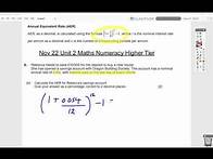Video thumbnail for WJEC AER example (Higher Tier Numeracy)