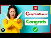 Video thumbnail for Advance ways to say Congratulations in formal and informal situations || speak like native speaker