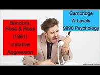 Video thumbnail for Bandura, Ross & Ross (1961): Imitation of Aggression - A-Levels 9990 Psychology