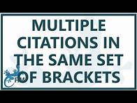 Video thumbnail for Endnote: two or more in-text citations in the same set of brackets