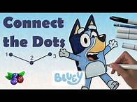 Video thumbnail for Connect the Dots Drawing - BLUEY - Beginner Drawing for kids step by step - Dot to Dot