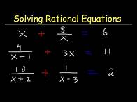 Video thumbnail for Solving Rational Equations With Fractions and Variables & Different Denominators - College Algebra