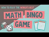 Video thumbnail for World's Best Math Bingo