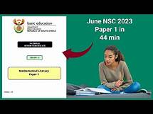 Video thumbnail for Mathematical Literacy grade 12 June 2023 Paper 1