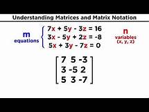 Video thumbnail for Understanding Matrices and Matrix Notation