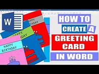 Video thumbnail for How to create a GREETING CARD in WORD | Tutorials for Microsoft Word
