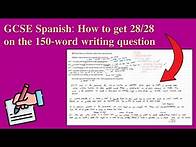 Video thumbnail for How to answer the 150-word writing question in Edexcel GCSE Spanish!