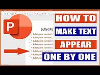 Video thumbnail for In Powerpoint how to make text appear one by one | Microsoft Powerpoint Tutorials