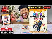 Video thumbnail for Maths FORMULA sheet class 12 2024 - 2025 | Download pdf 13 Pages Chapter Wise Formula Notes