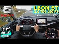 Video thumbnail for 2021 Seat Leon Sportstourer FR 2.0 TDI 150 PS TOP SPEED AUTOBAHN DRIVE POV