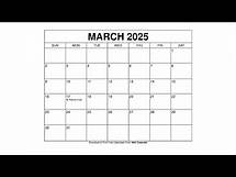 Video thumbnail for Free Printable March 2025 Calendar Templates With Holidays - Wiki Calendar