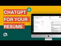 Video thumbnail for 5 Ways ChatGPT Can SUPERCHARGE Your Resume Writing!