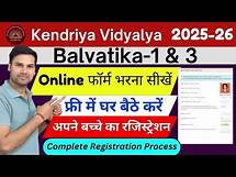 Video thumbnail for KVS/Balvatika-1-3 Online Registration Form 2025/Kaise Bhare/Kendriya Vidyalaya Admission/How To Fill