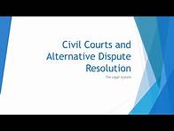 Video thumbnail for Civil Courts and Alternative Dispute Resolution | OCR A-Level Law