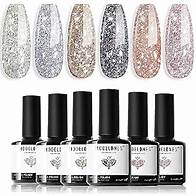 Video thumbnail for modelones Glitter Gel Nail Polish - 6 Colors Sparkle Silver Gold Pink Gel Polish Kit Soak Off Chrome Platinum Glitter Red Black Nail Polish Set Manicure Nail Art DIY Salon Home Holiday Gift for Women