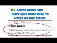 Video thumbnail for Fix Access Denied You Don't Have Permission To Access On This Server
