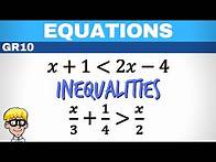 Video thumbnail for Grade 10 Inequalities