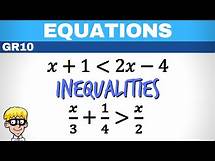 Video thumbnail for Grade 10 Inequalities
