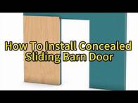 Video thumbnail for How to install concealed sliding barn door? Wall mount hidden track rolling kit, soft closing door.