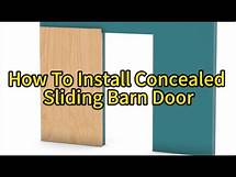 Video thumbnail for How to install concealed sliding barn door? Wall mount hidden track rolling kit, soft closing door.