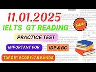 Video thumbnail for ielts reading practice test 2025 with answers | 11 january 2025