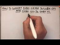 Video thumbnail for HOW TO CONVERT CUBIC METER TO CUBIC CENTIMETER AND CUBIC CENTIMETER TO CUBIC METER