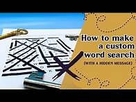 Video thumbnail for How to make a custom wordsearch with a hidden message