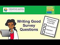 Video thumbnail for Writing Good Survey Questions - Statistics Help