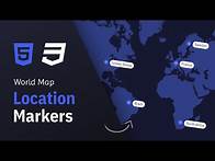 Video thumbnail for HTML, CSS World Map Location Markers | Quick Tutorial