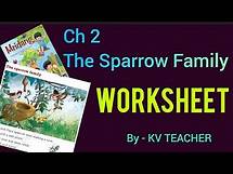 Video thumbnail for The Sparrow Family |Worksheet |Class 1 |English |MRIDANG |NEW NCERT
