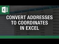 Video thumbnail for Convert Address to Coordinates in Excel