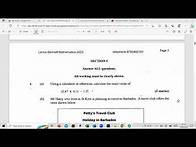 Video thumbnail for MATHS CXC PAST PAPER 2 SOLUTION