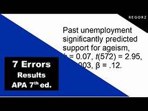 Video thumbnail for APA Reporting Statistical Results - 7 Common Errors [APA 7th edition]