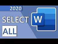 Video thumbnail for How to Select All in Word