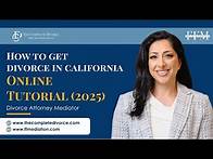 Video thumbnail for How To Get Divorce in California - Online Tutorial (2025) | Divorce with Dina