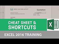 Video thumbnail for Cheat Sheet & Shortcuts - Excel 2016 [24/24]