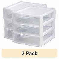 Video thumbnail for (2 pack) Sterilite Small 3 Drawer Desktop Unit, Plastic, White