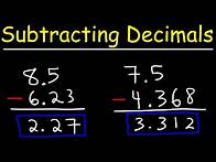 Video thumbnail for Subtracting Decimals - Keeping It Simple!