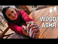 Video thumbnail for French stiletto LONG NAILS 🌲 tapping 🌲 wood sounds